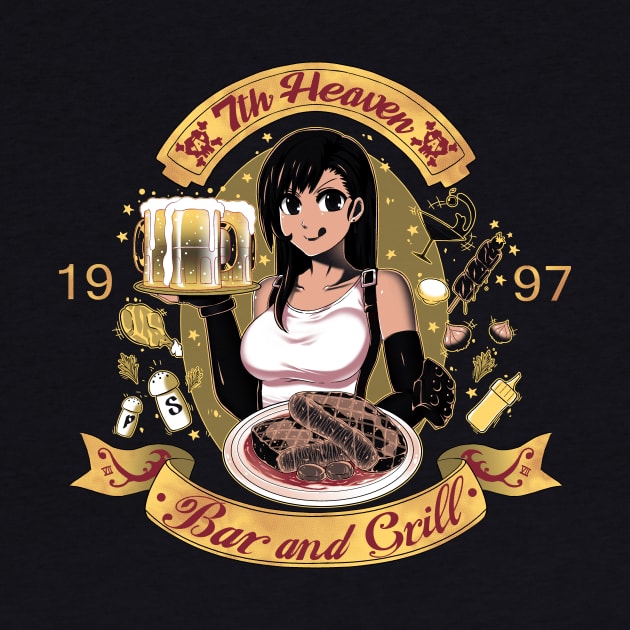 7th heaven bar and grill by CoinboxTees